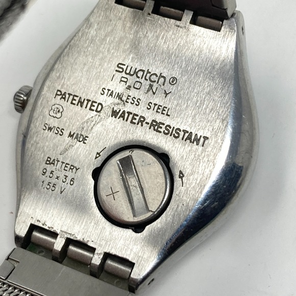 Swatch Irony Watch Men 37mm Day Date Blue Dial Swiss Made Mesh Band New Battery - Picture 13 of 16